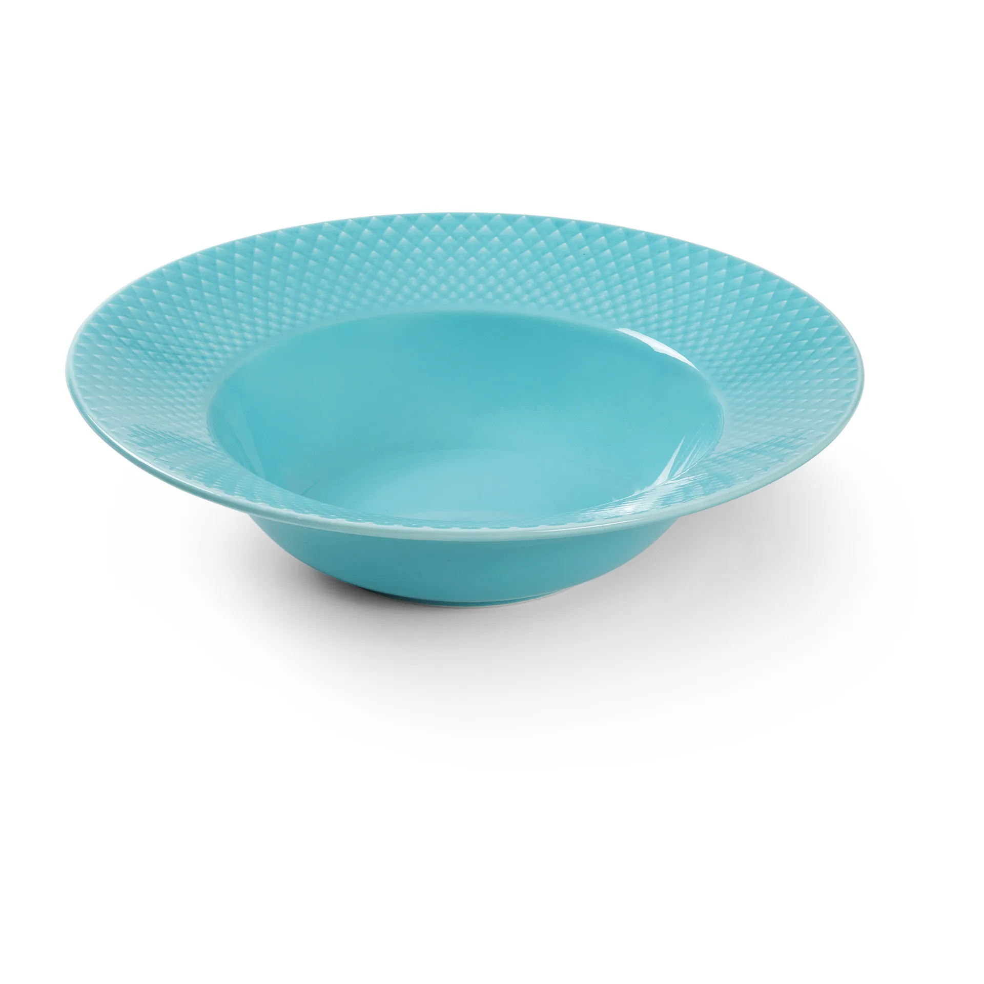 Rhombe 深盘直径24.5cm, 青绿色 Lyngby Porcelæn