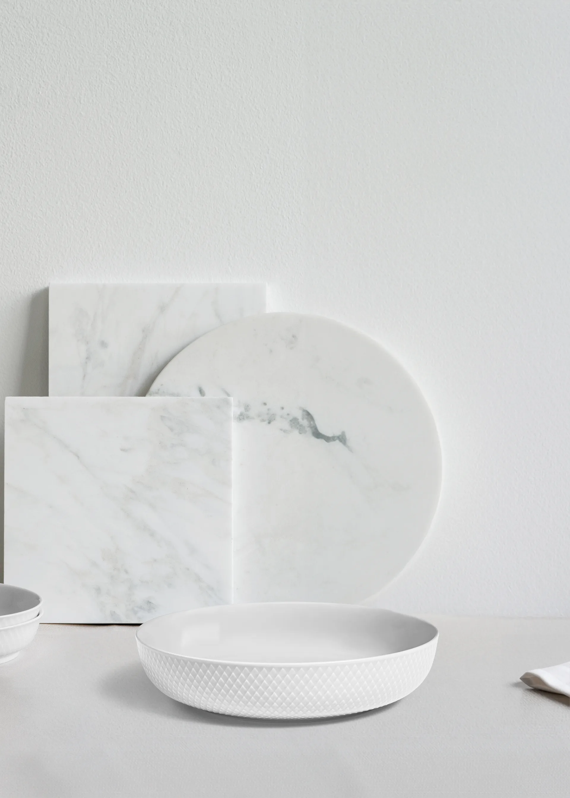 Rhombe 餐用碗 Ø28cm, 白色 Lyngby Porcelæn