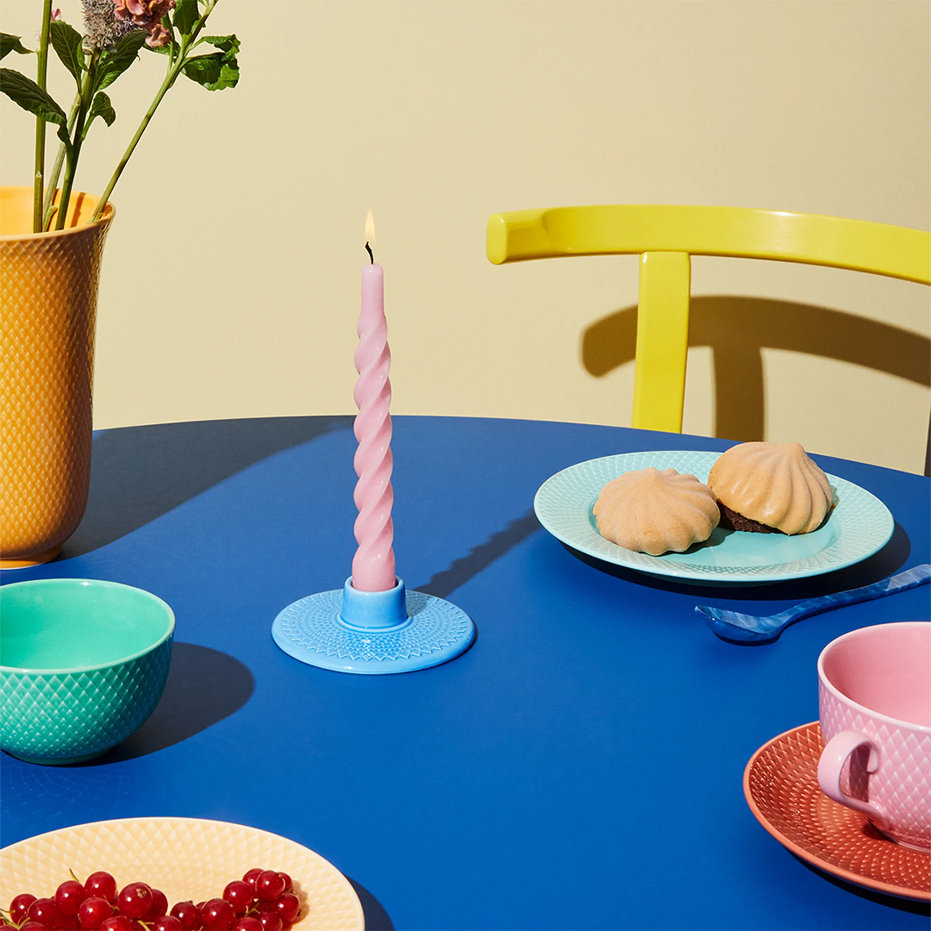 Rhombe 烛台 3 cm, Blue Lyngby Porcelæn