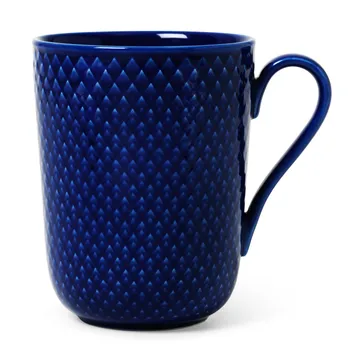 Rhombe 带柄马克杯330ml - Dark 蓝色 - Lyngby Porcelæn