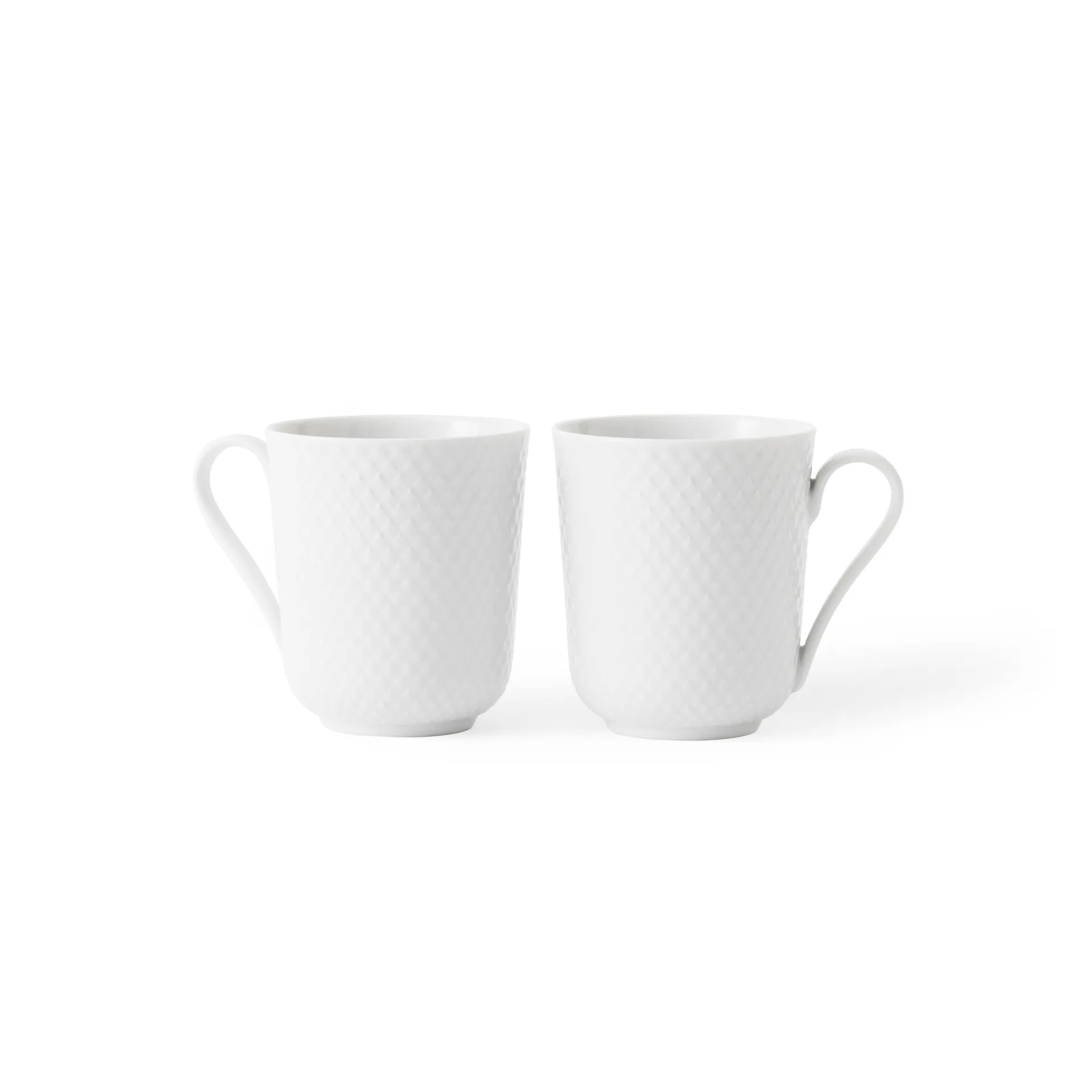 Rhombe 马克杯 330ml 两支装, 白色 Lyngby Porcelæn