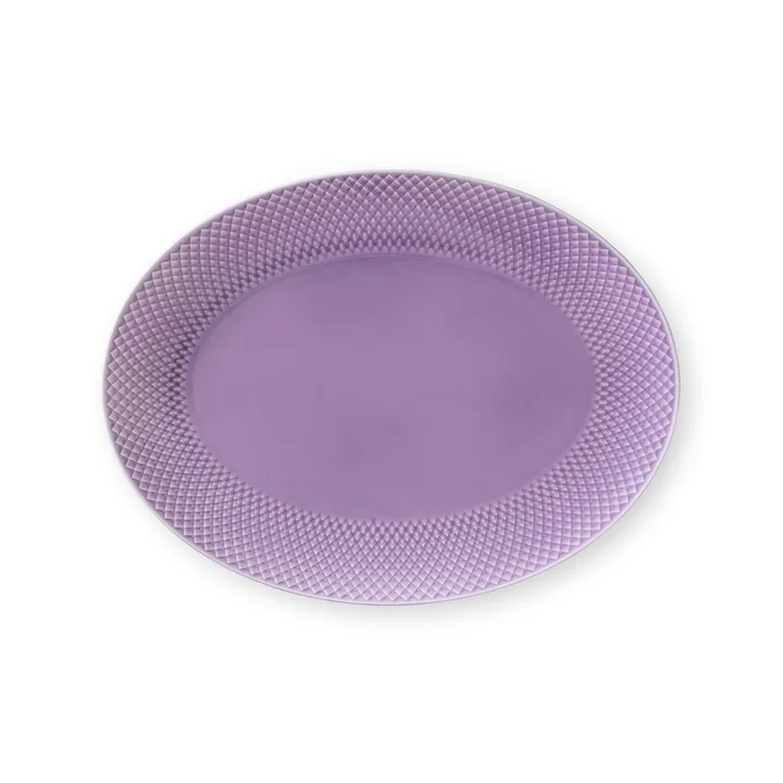 Rhombe 椭圆形大餐碟 35x26.5cm - 浅紫色 - Lyngby Porcelæn