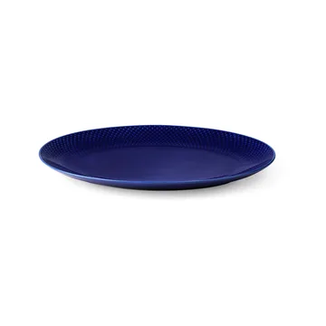 Rhombe 椭圆形大餐碟 35x26.5cm - 深蓝色 - Lyngby Porcelæn