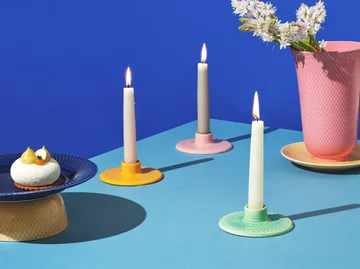Rhombe 烛台3cm - 粉色 - Lyngby Porcelæn