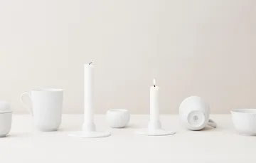 Rhombe 烛台3cm - 白色 - Lyngby Porcelæn