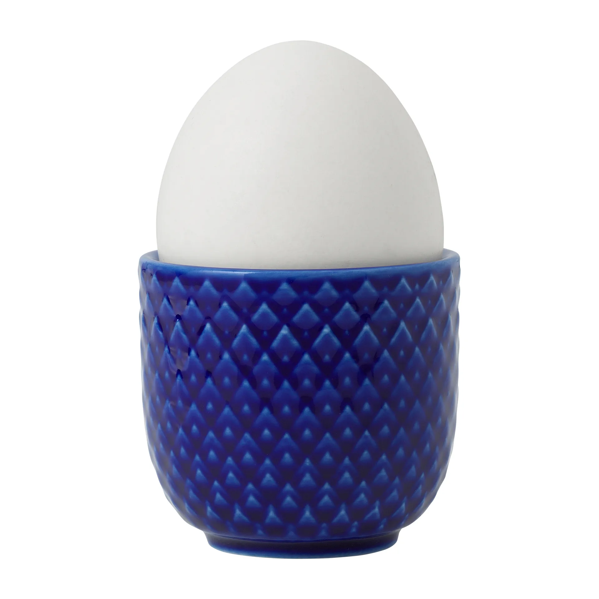 Rhombe 蛋杯 Ø5cm, 深蓝色 Lyngby Porcelæn