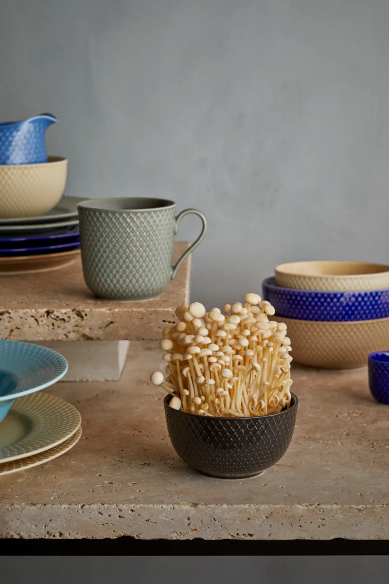 Rhombe Earth 碗Ø11cm, 板岩灰 Lyngby Porcelæn