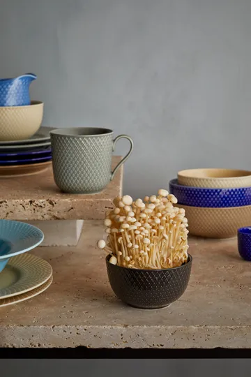 Rhombe Earth 碗Ø11cm - 板岩灰 - Lyngby Porcelæn