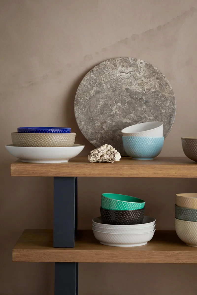 Rhombe Earth 碗Ø11cm, 板岩灰 Lyngby Porcelæn