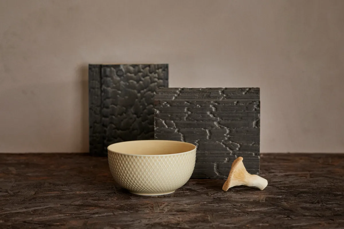 Rhombe Earth 碗Ø13cm, 大理石纹 Lyngby Porcelæn