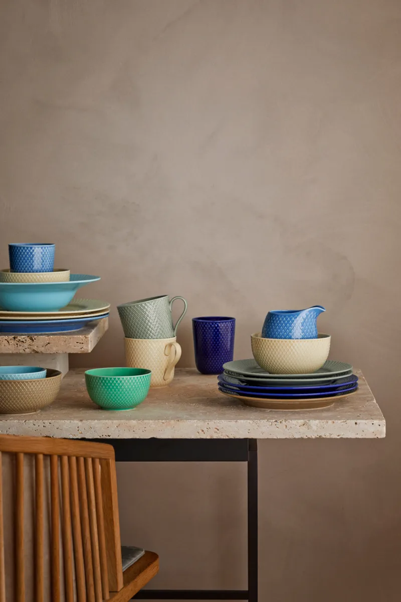 Rhombe Earth 碗Ø13cm, 大理石纹 Lyngby Porcelæn
