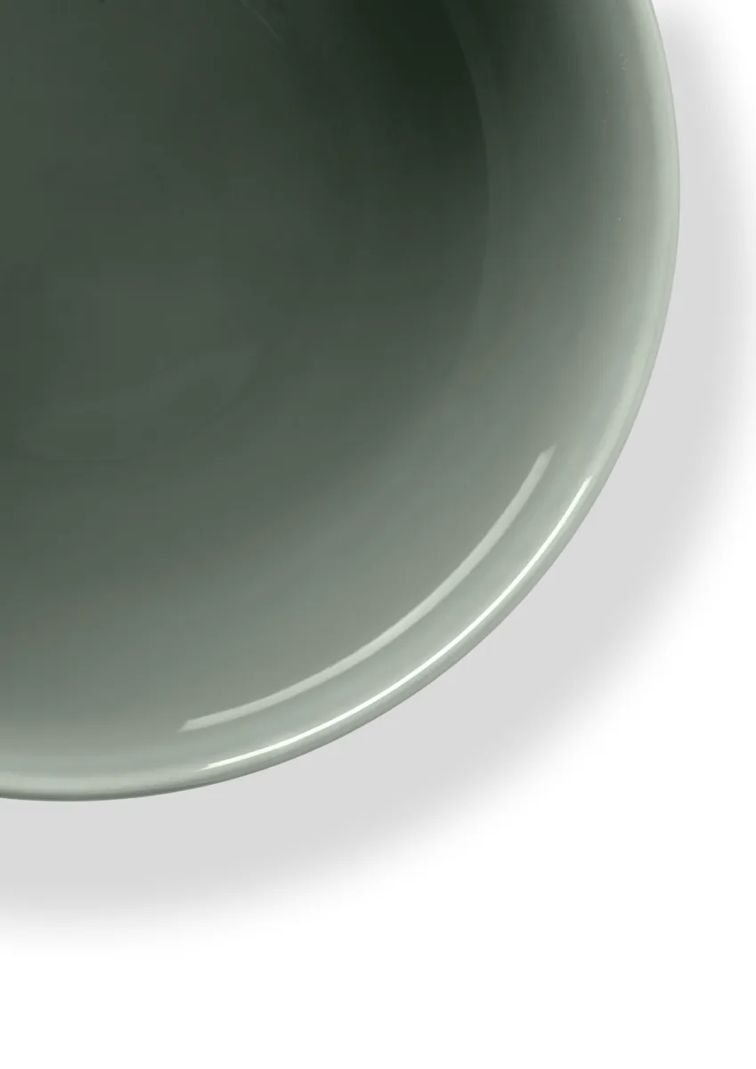 Rhombe Earth 碗Ø13cm, 苔藓绿 Lyngby Porcelæn