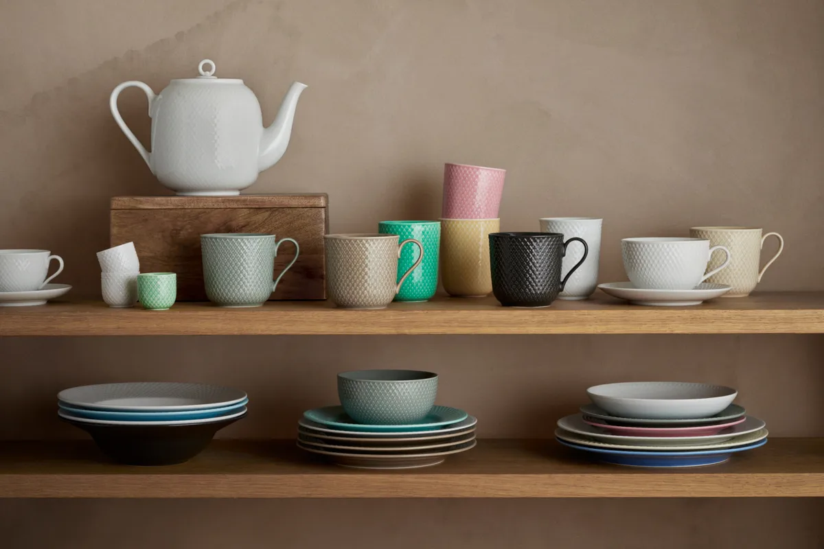 Rhombe Earth 碗Ø13cm, 苔藓绿 Lyngby Porcelæn