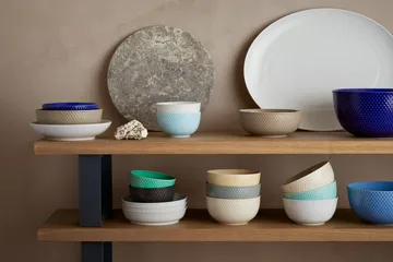 Rhombe Earth 碗Ø15.5cm - 陶土色 - Lyngby Porcelæn