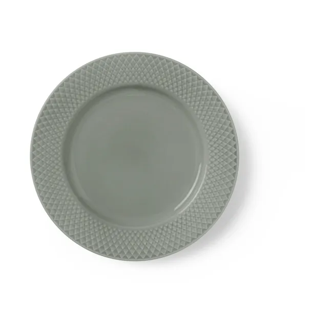 Rhombe Earth 午餐盘Ø21cm - 苔藓绿 - Lyngby Porcelæn