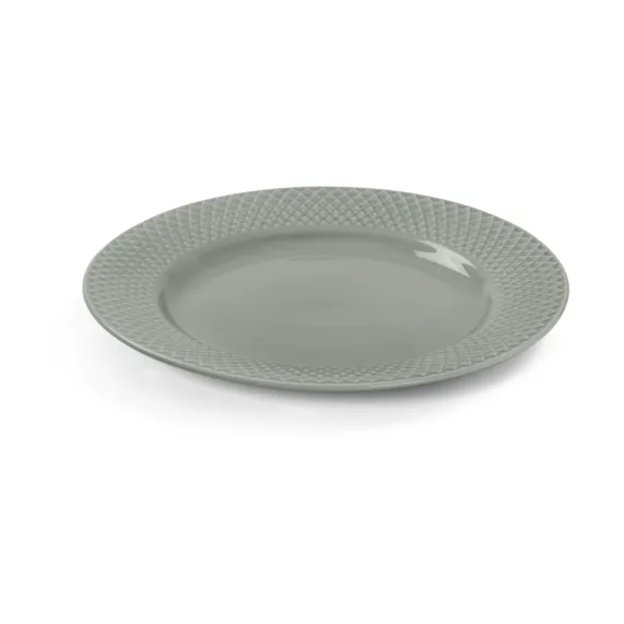 Rhombe Earth 午餐盘Ø21cm, 苔藓绿 Lyngby Porcelæn