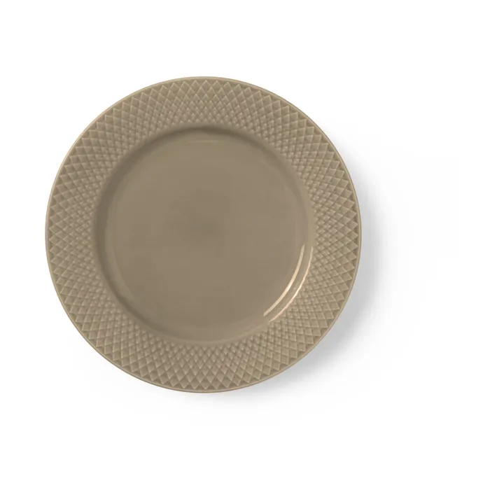 Rhombe Earth 午餐盘Ø23cm - 陶土色 - Lyngby Porcelæn