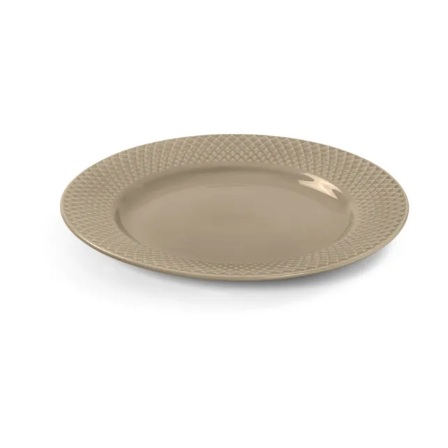 Rhombe Earth 午餐盘Ø23cm, 陶土色 Lyngby Porcelæn