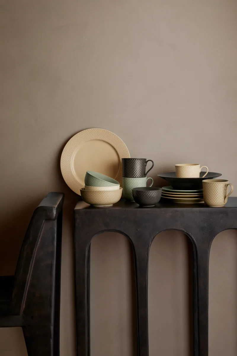 Rhombe Earth 午餐盘Ø23cm, 陶土色 Lyngby Porcelæn