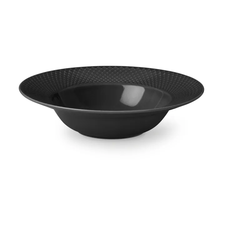 Rhombe Earth 深盘Ø24.5cm - 板岩灰 - Lyngby Porcelæn