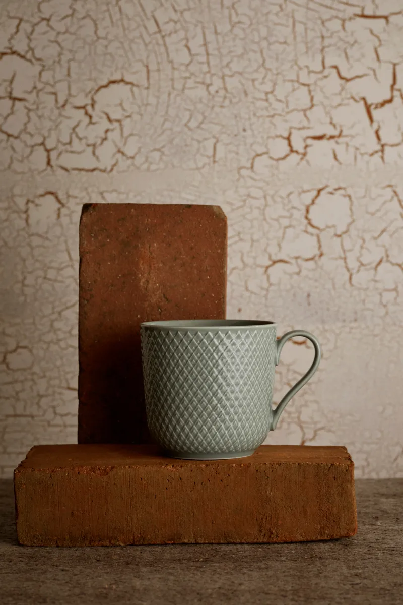 Rhombe Earth 马克杯390ml, 苔藓绿 Lyngby Porcelæn