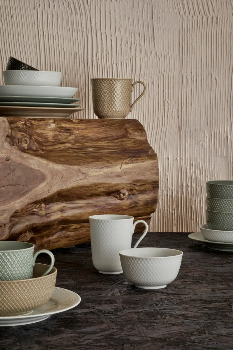 Rhombe Earth 马克杯390ml, 苔藓绿 Lyngby Porcelæn
