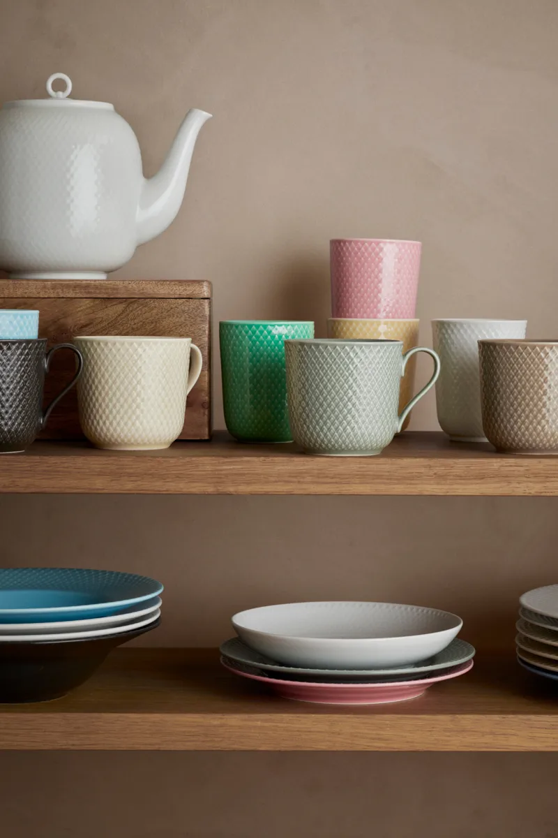 Rhombe Earth 马克杯390ml, 苔藓绿 Lyngby Porcelæn