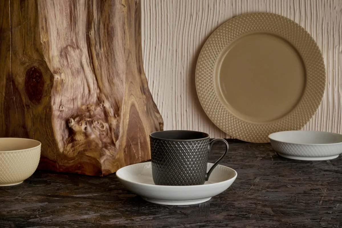Rhombe Earth 马克杯390ml, 板岩灰 Lyngby Porcelæn