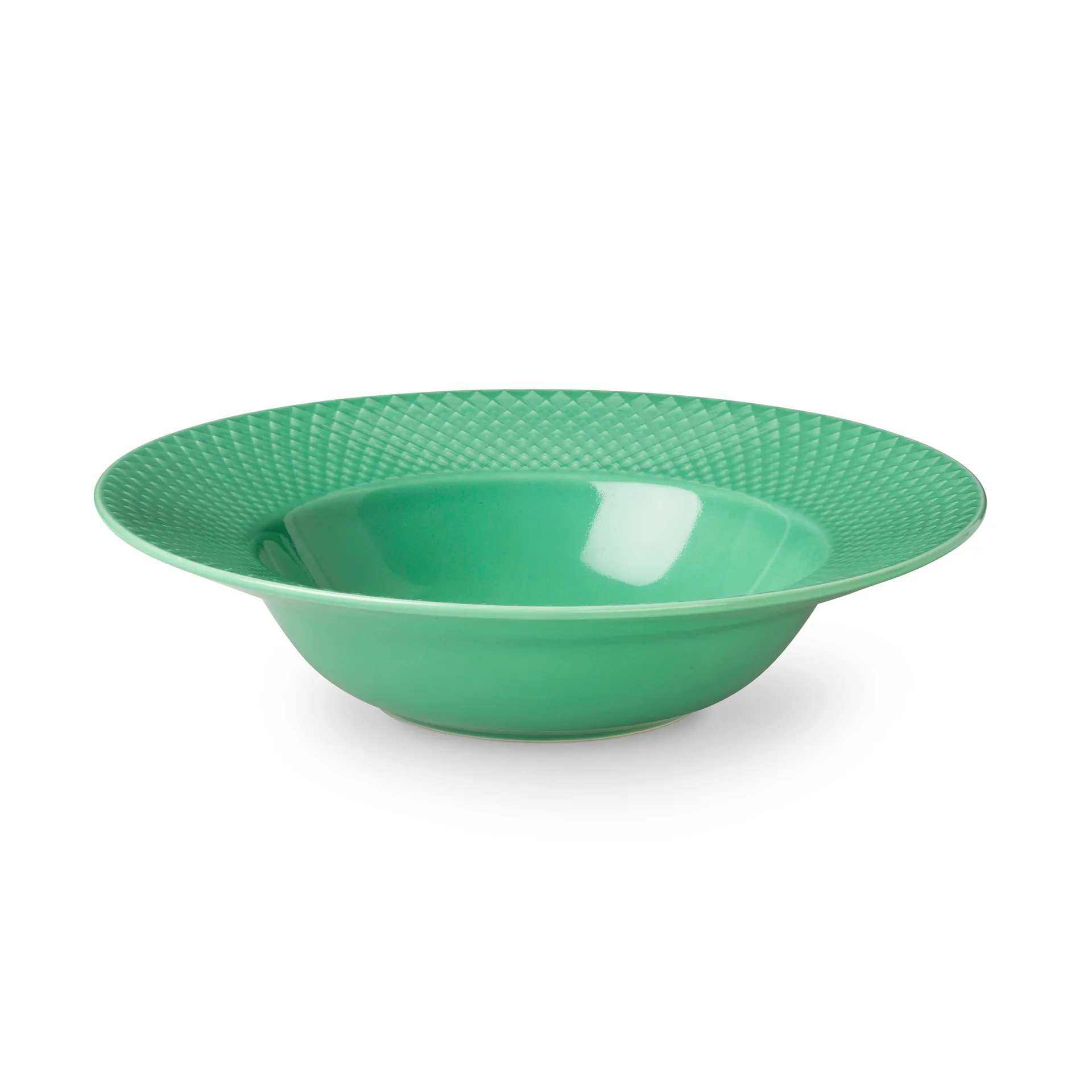 Rhombe 深盘 green, 24.5 cm Lyngby Porcelæn