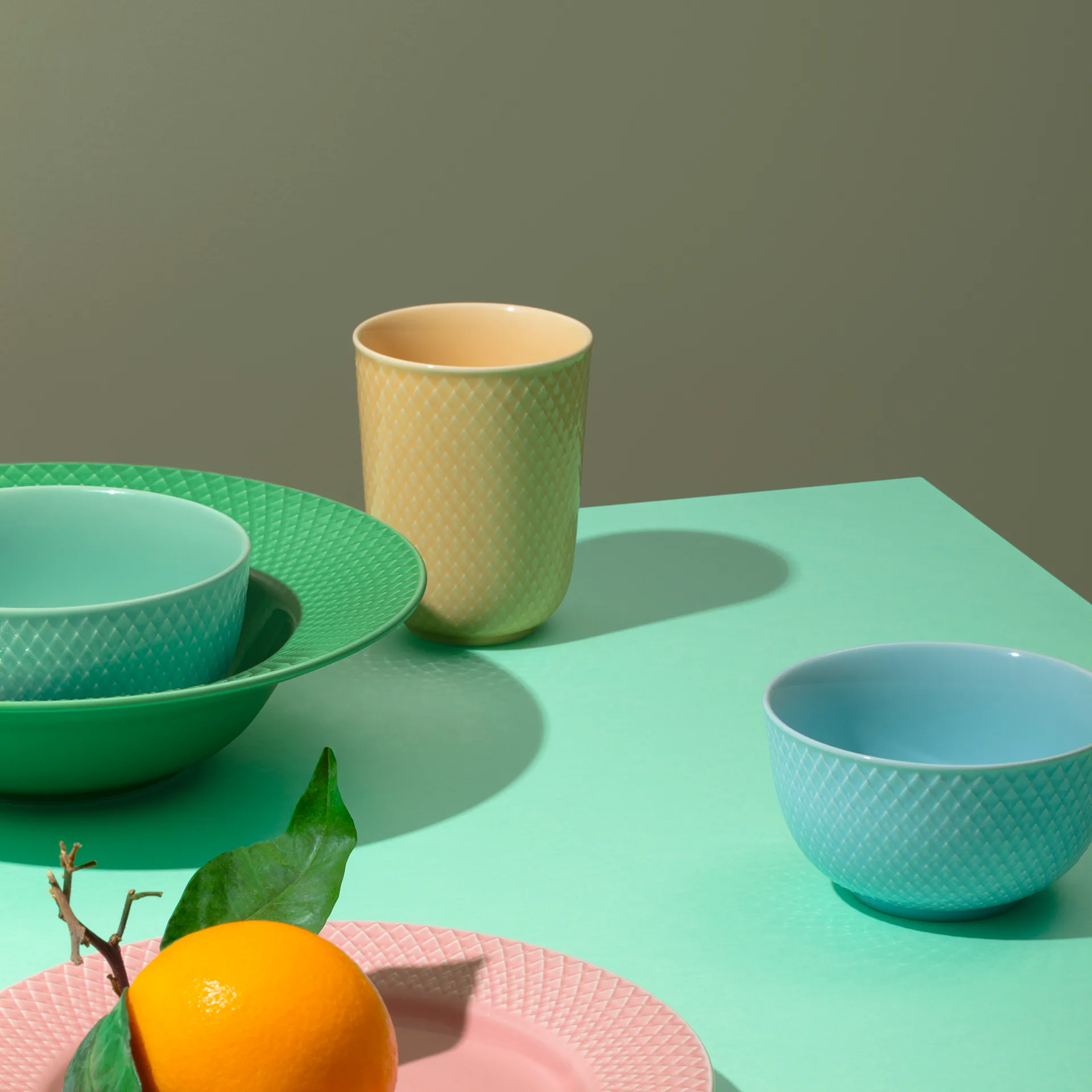 Rhombe 马克杯 without handle 33 cl, 沙色 Lyngby Porcelæn