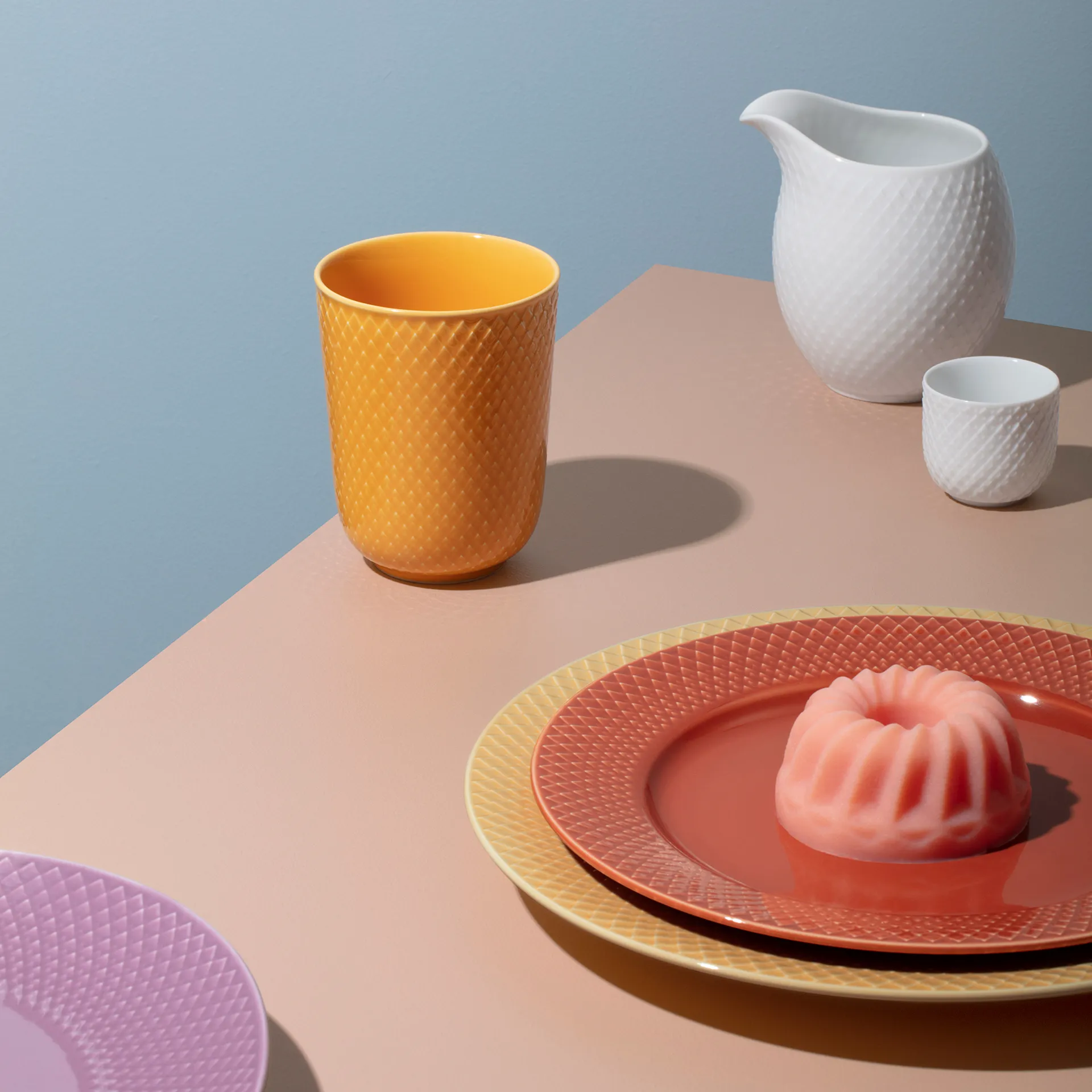 Rhombe 马克杯 without handle 33 cl, 黄色 Lyngby Porcelæn