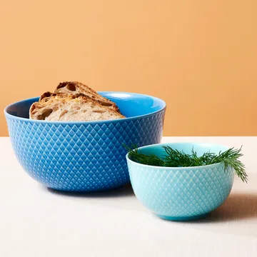 Rhombe碗320ml - 绿松石色 - Lyngby Porcelæn
