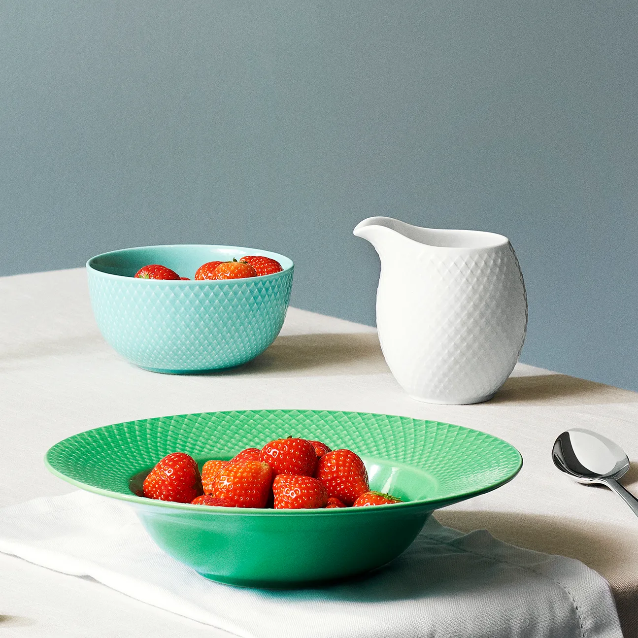 Rhombe碗500ml, 水绿色 Lyngby Porcelæn