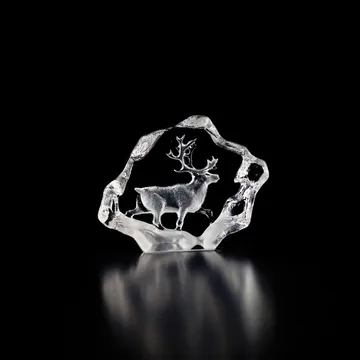 Wildlife reindeer glass sculpture - Mini - Målerås Glasbruk