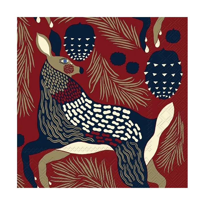 Peura 餐巾纸 33x33cm 20件装, 褐色 Marimekko