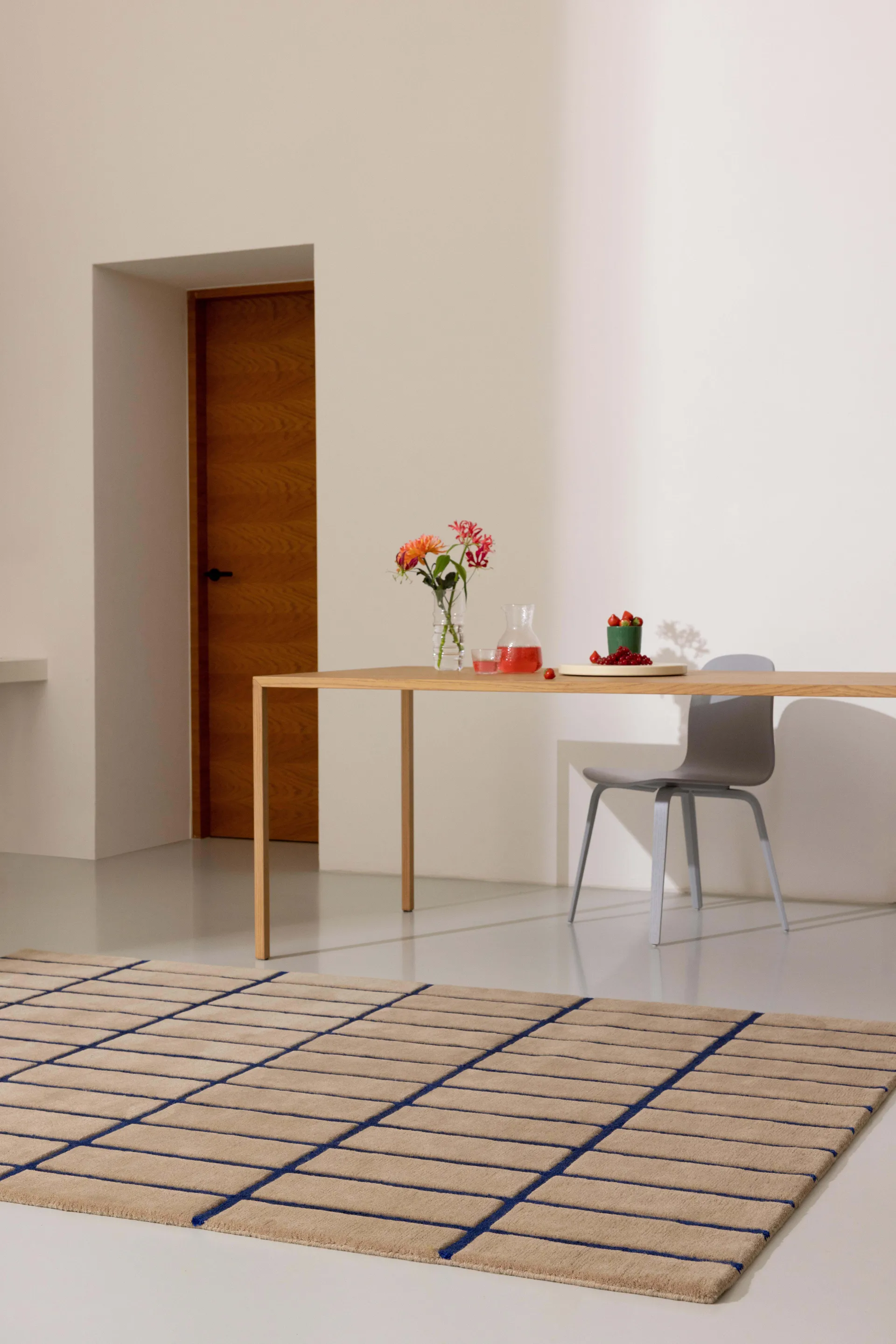 Tiiliskivi 羊毛地毯, 亮蓝色, 170x240 cm Marimekko