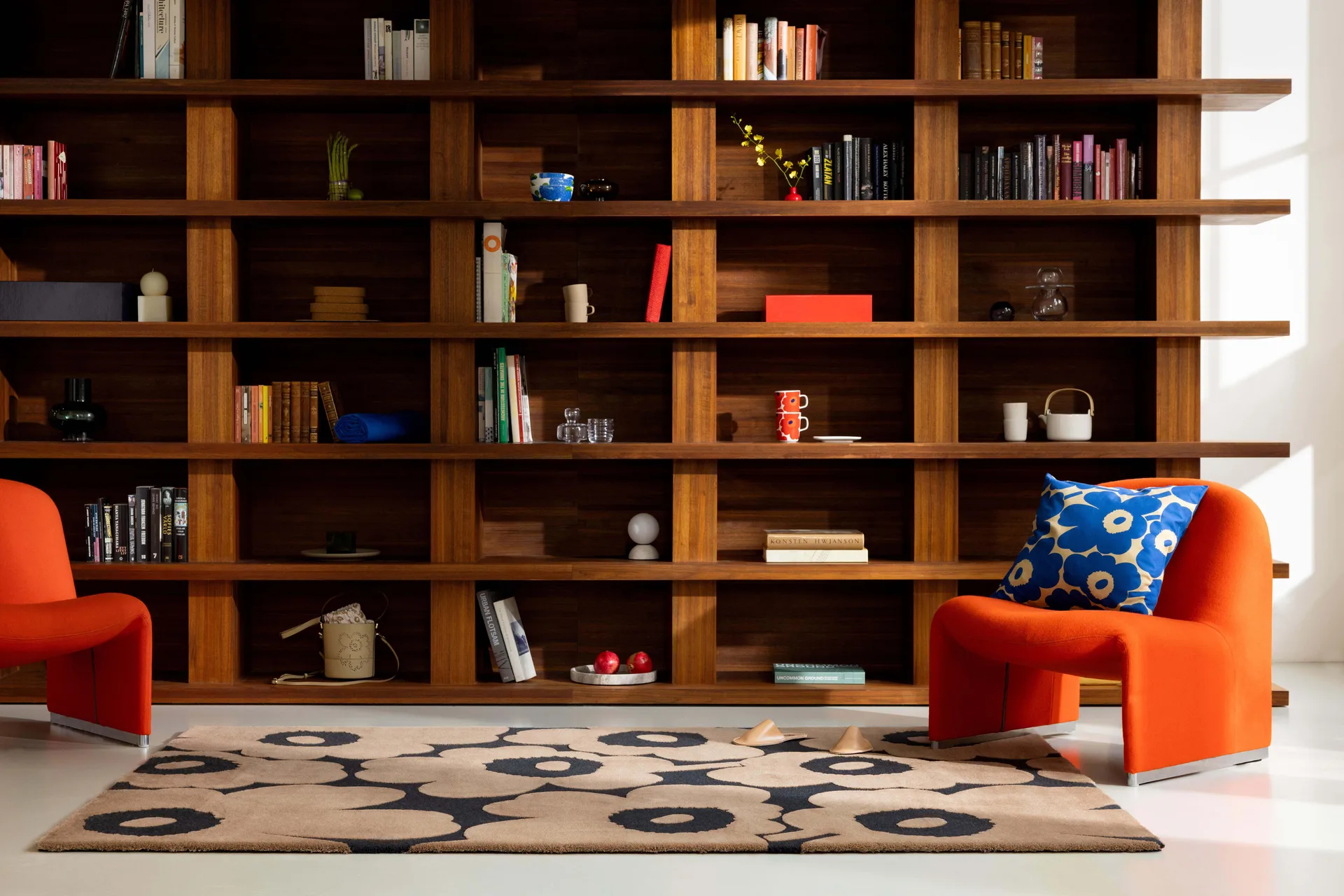 Unikko 羊毛地毯, 米色, 140x200 cm Marimekko