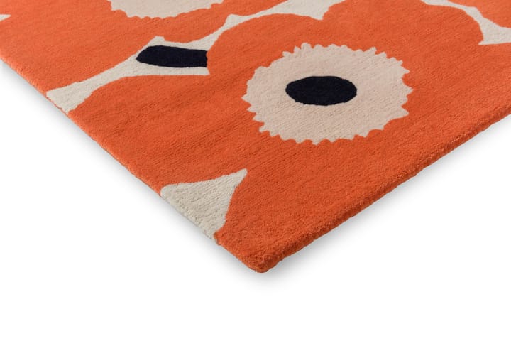 Unikko 羊毛地毯, 橙色 红色, 140x200 cm Marimekko