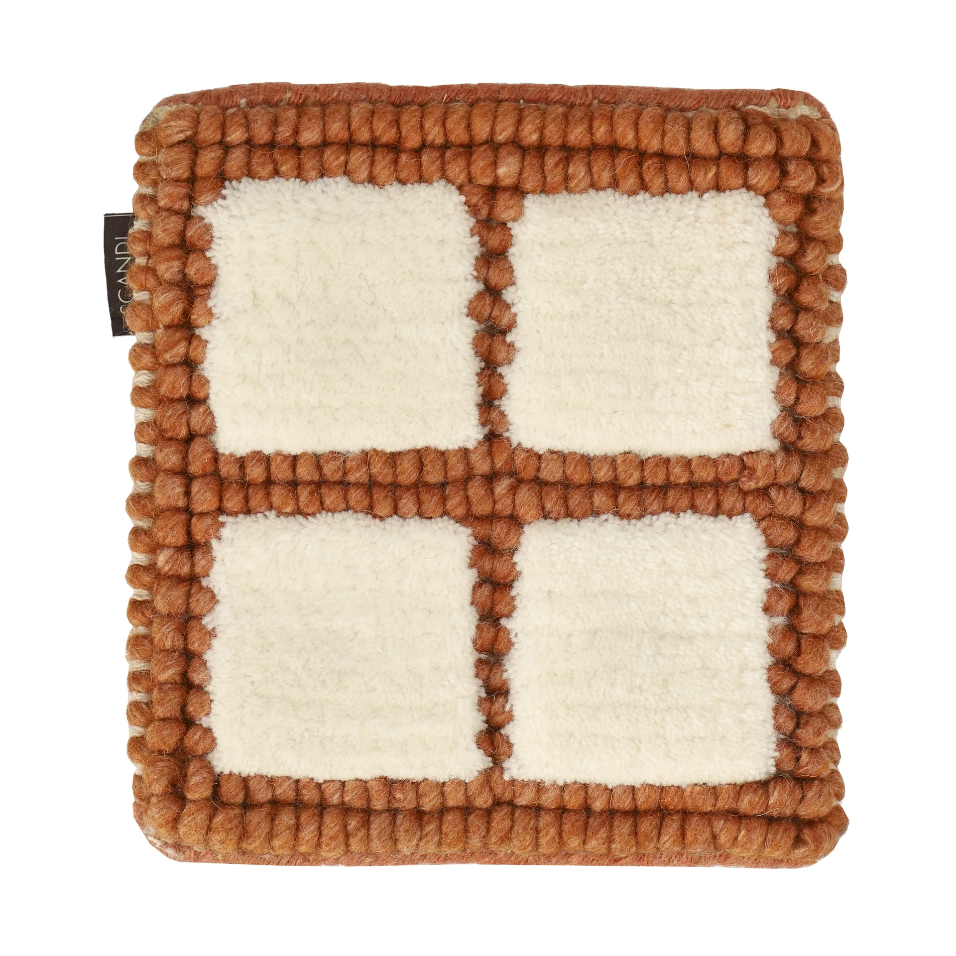 Matt 样品 Pasture 羊毛地毯, 原色/自然色 白色-锈红色 Material Samples