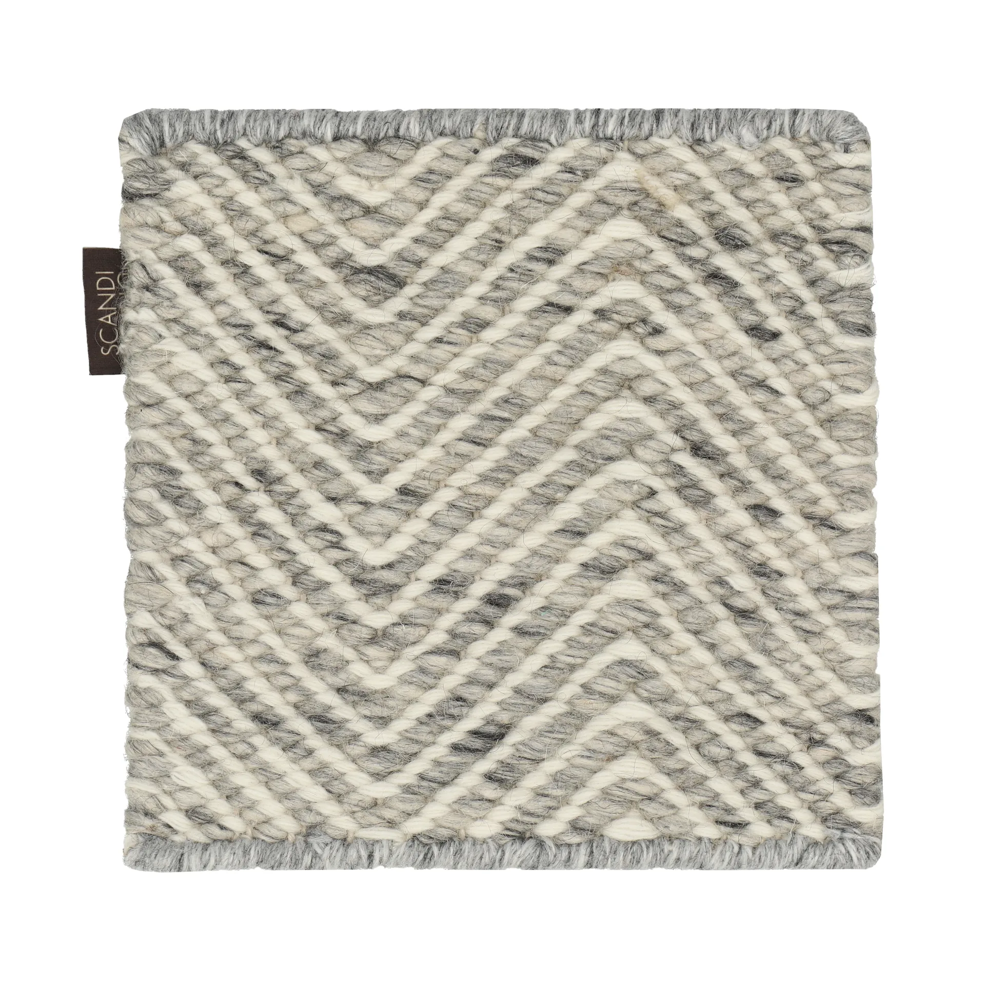 样品垫 沟纹羊毛地毯, 自然白灰拼色 Material Samples