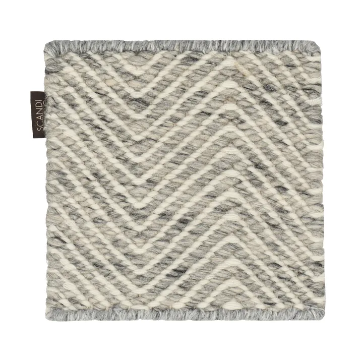 样品垫 沟纹羊毛地毯 - 自然白灰拼色 - Material Samples