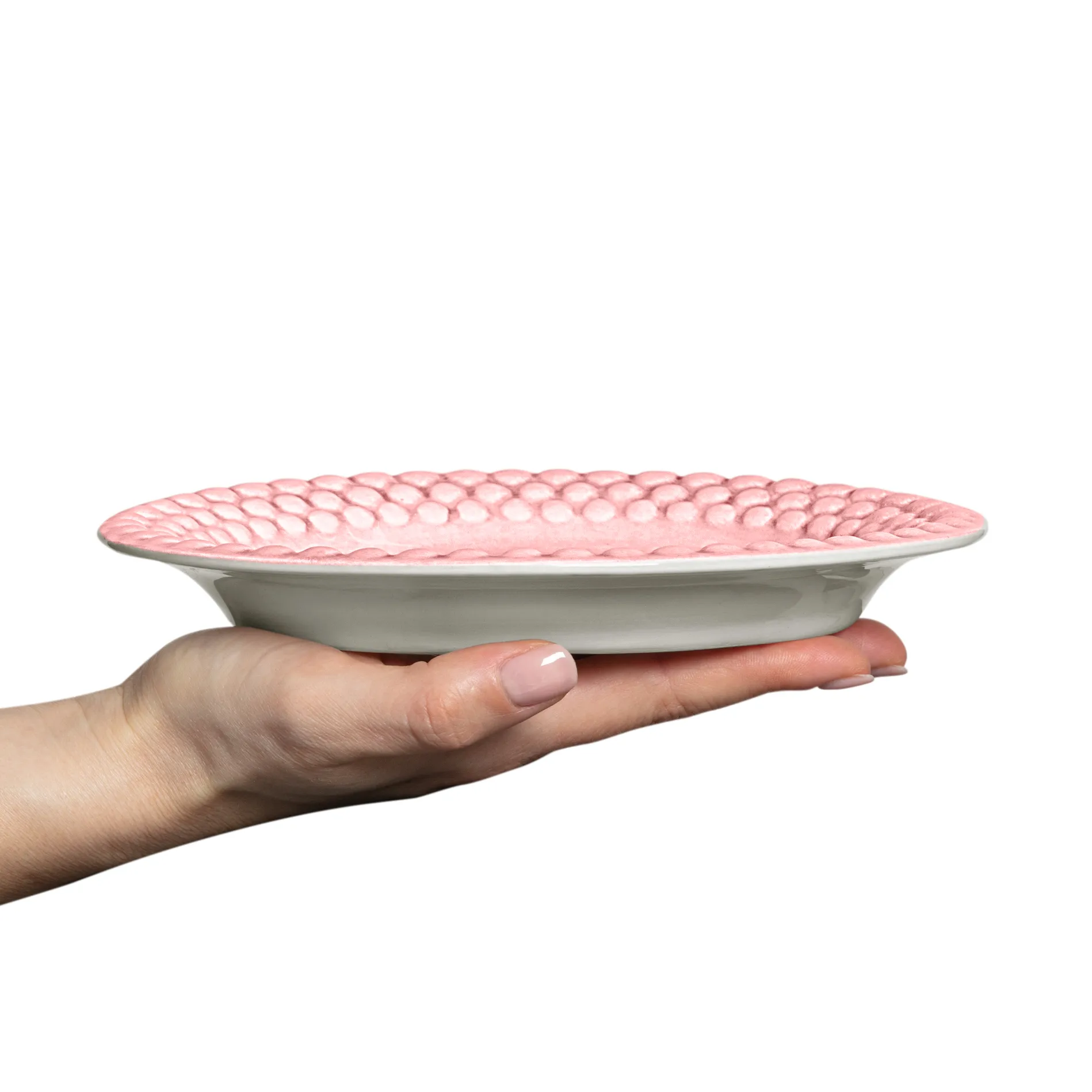 Bubbles 椭圆形盘20cm, 浅粉色 Mateus