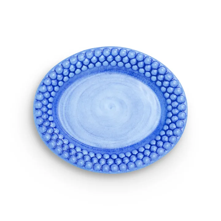 Bubbles 椭圆形盘20cm - 浅蓝色 - Mateus