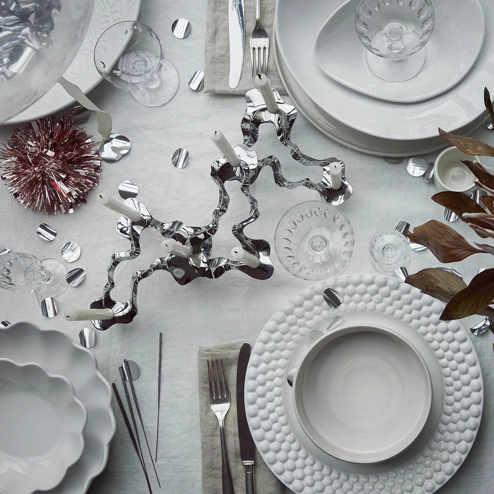 Bubbles 盘子 28 cm, 白色 Mateus