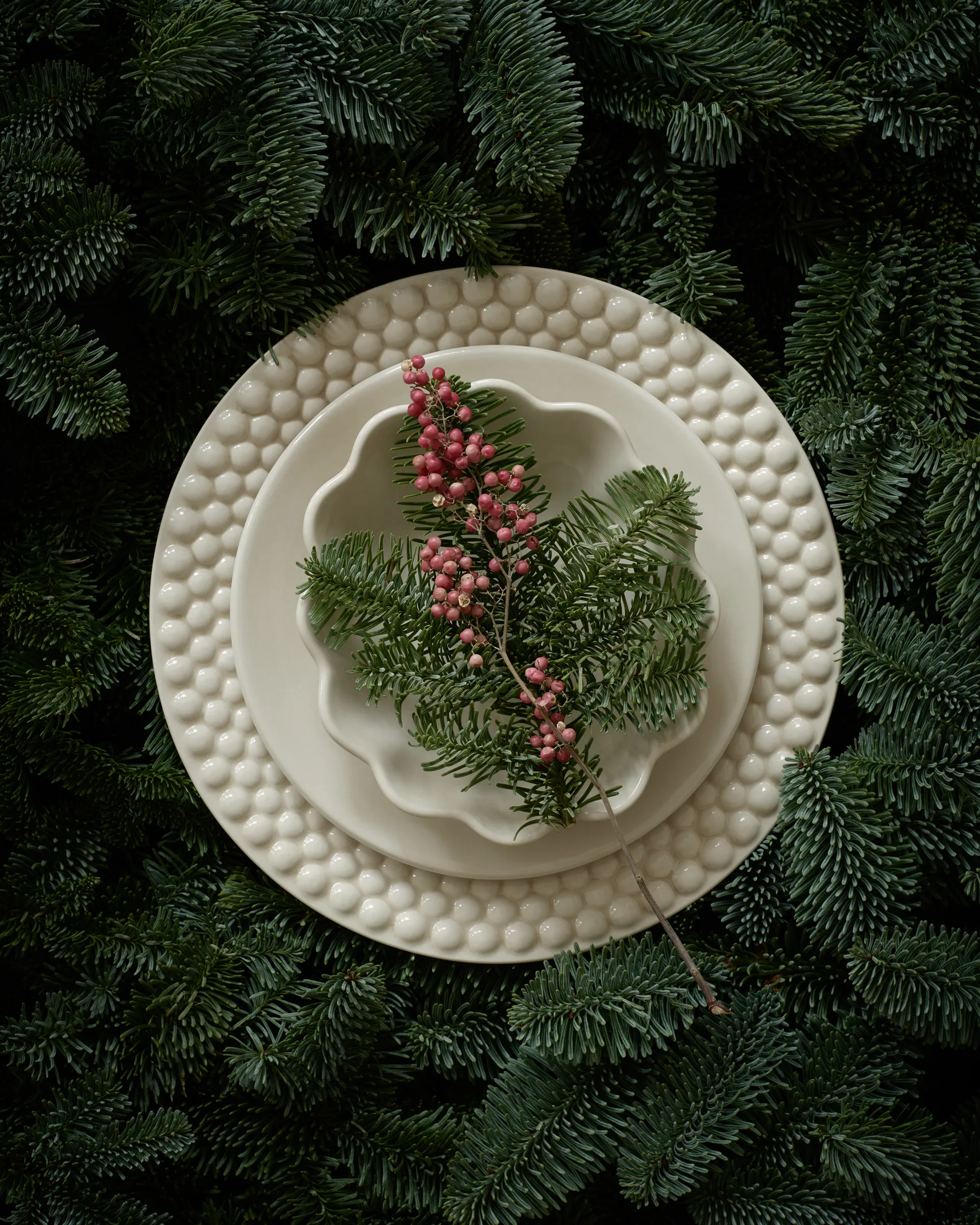 Bubbles 盘子 28 cm, 白色 Mateus