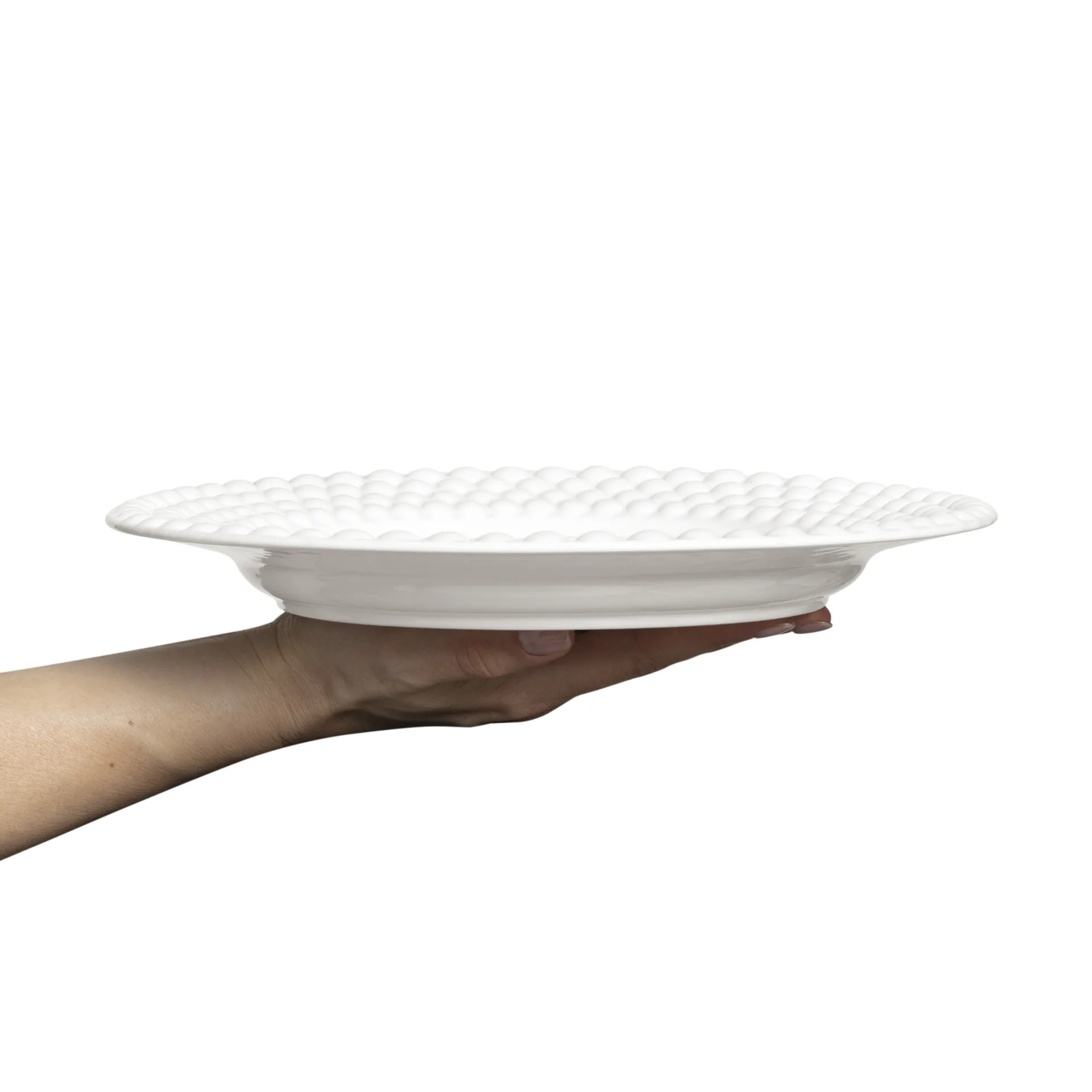 Bubbles 盘子28cm, 白色 Mateus