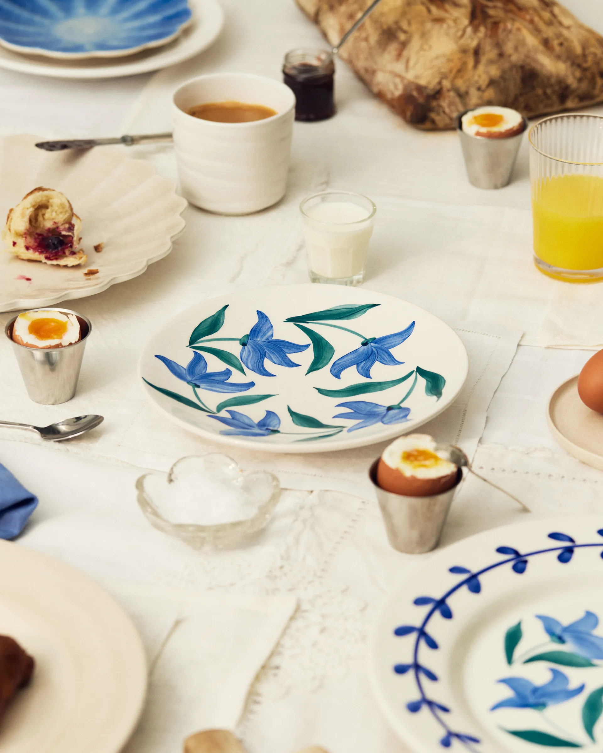 Flowers blossom 平盘 Ø20 cm, 白色 Mateus