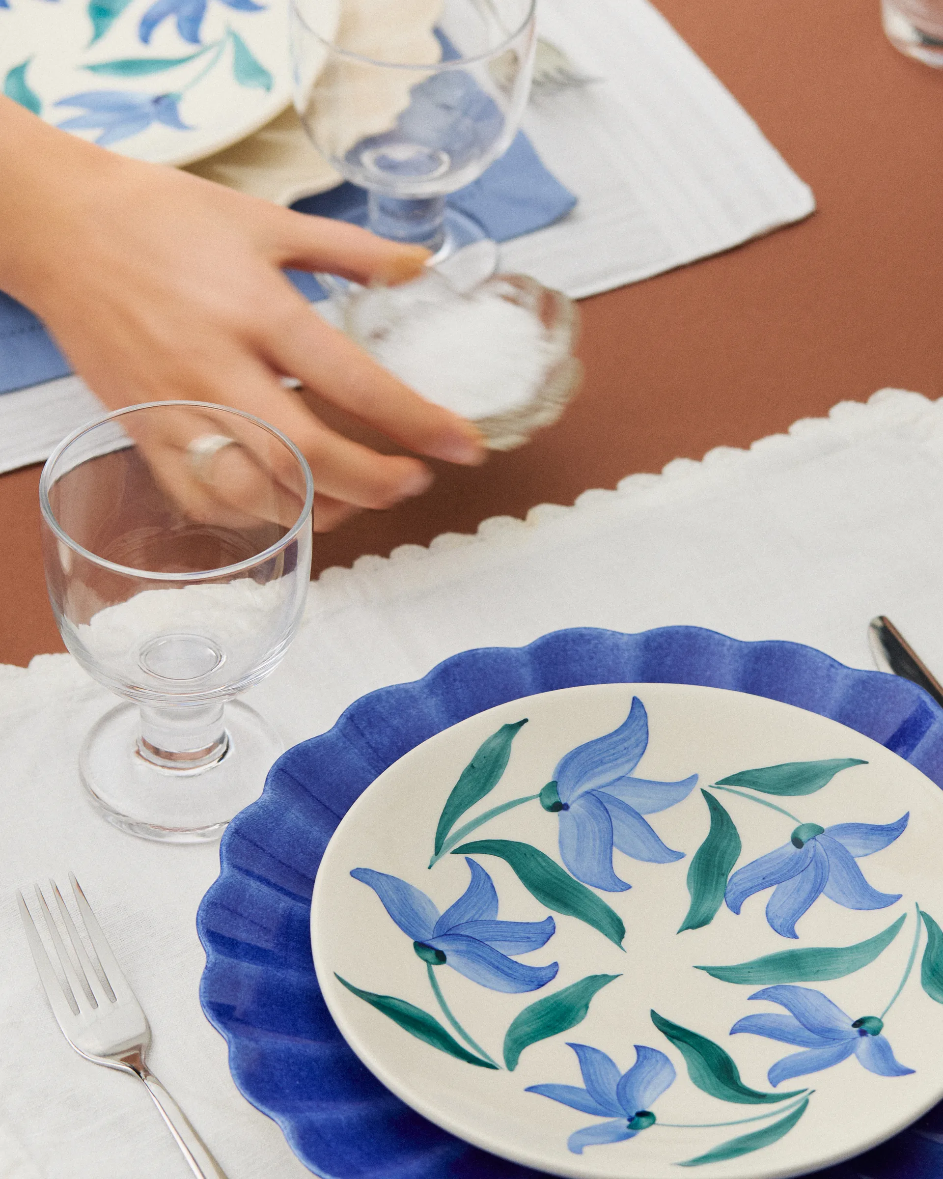 Flowers blossom 平盘 Ø20 cm, 白色 Mateus