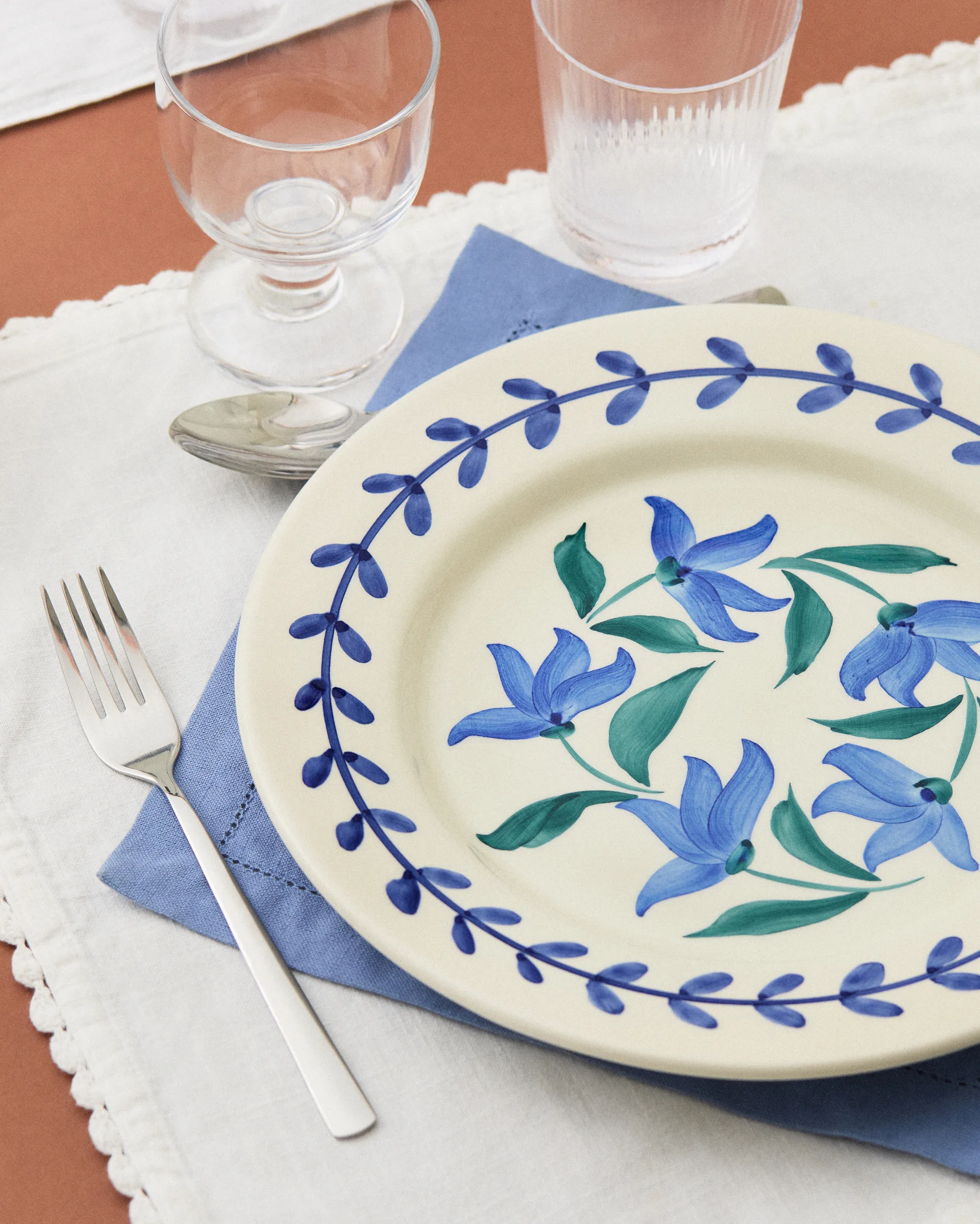 Flowers blossom 晚餐盘 平盘 Ø28 cm, 白色 Mateus