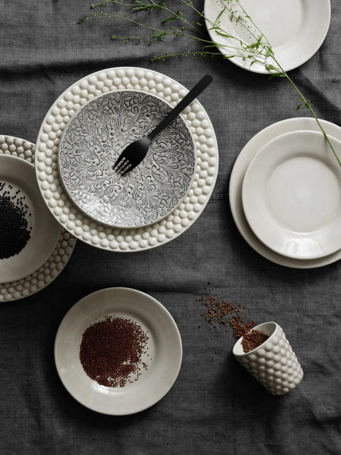 Lace 盘子 20 cm, 灰色 Mateus